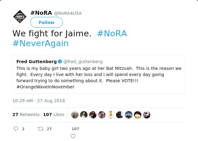 RT @NoRA4USA: We fight for Jaime.  #NoRA #NeverAgain