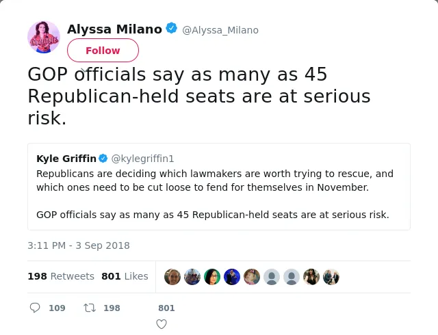 GOP officials say as many as 45 Republican-held seats are at serious risk.