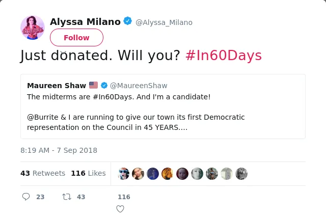 Just donated. Will you? #In60Days