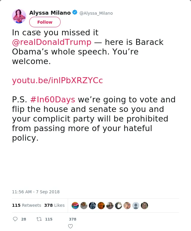 In case you missed it @realDonaldTrump — here is Barack Obama’s whole speech. You’re welcome.…