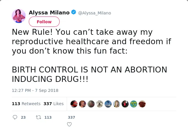 New Rule! You can’t take away my reproductive healthcare and freedom if you don’t know this fun fact:

BIRTH CONTRO…