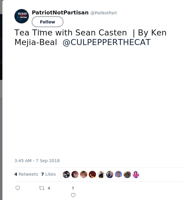 RT @PatNotPart: Tea Time with Sean Casten  | By Ken Mejia-Beal  @CULPEPPERTHECAT