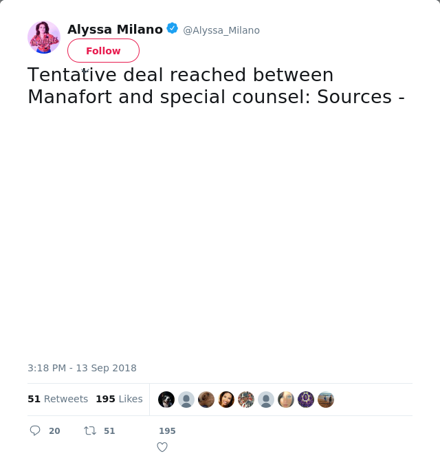 Tentative deal reached between Manafort and special counsel: Sources -