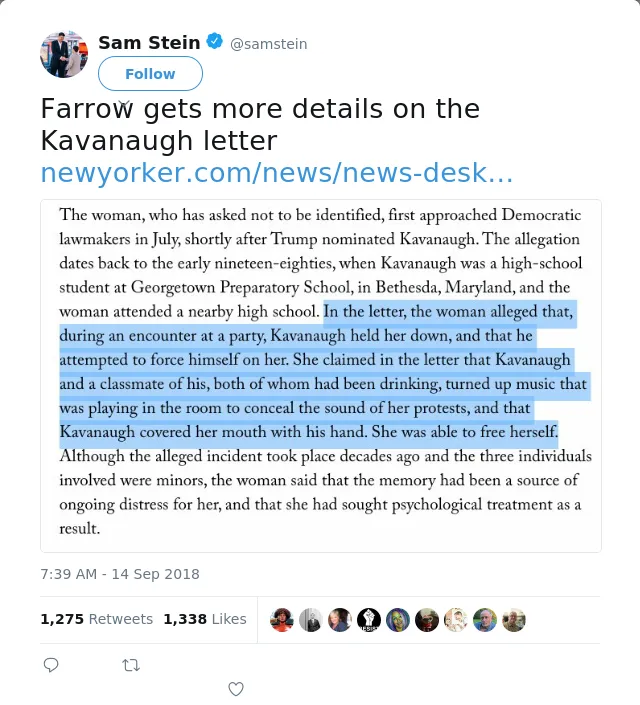 RT @samstein: Farrow gets more details on the Kavanaugh letter