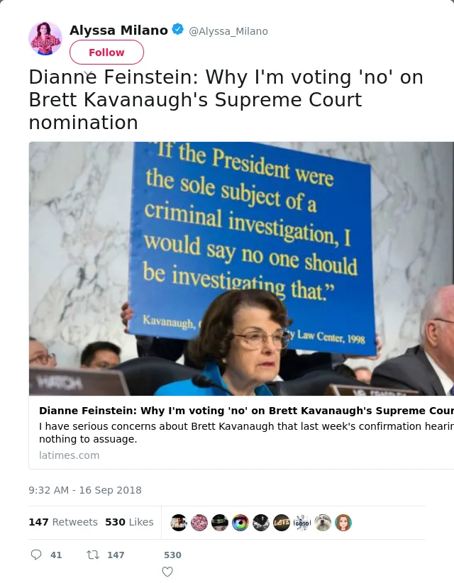 Dianne Feinstein: Why I'm voting 'no' on Brett Kavanaugh's Supreme Court nomination
