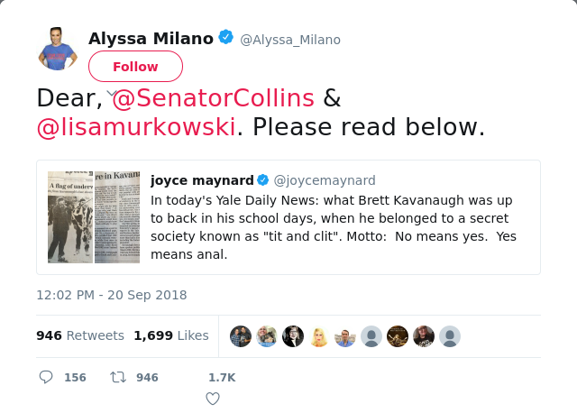 Dear, @SenatorCollins &amp; @lisamurkowski. Please read below.