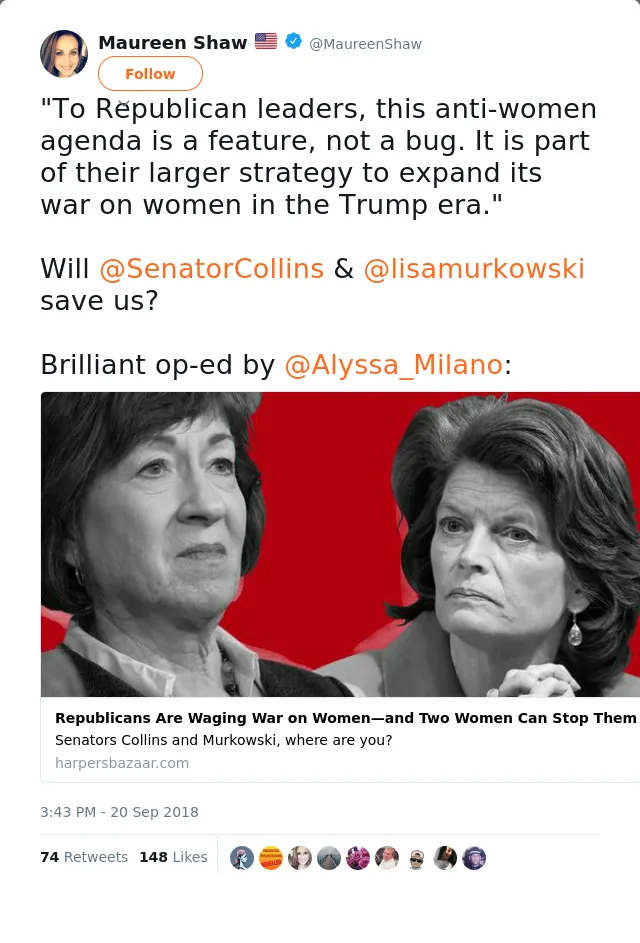 RT @MaureenShaw: "To Republican leaders, this anti-women agenda is a feature, not a bug. It is part of their larger strategy to expand its…