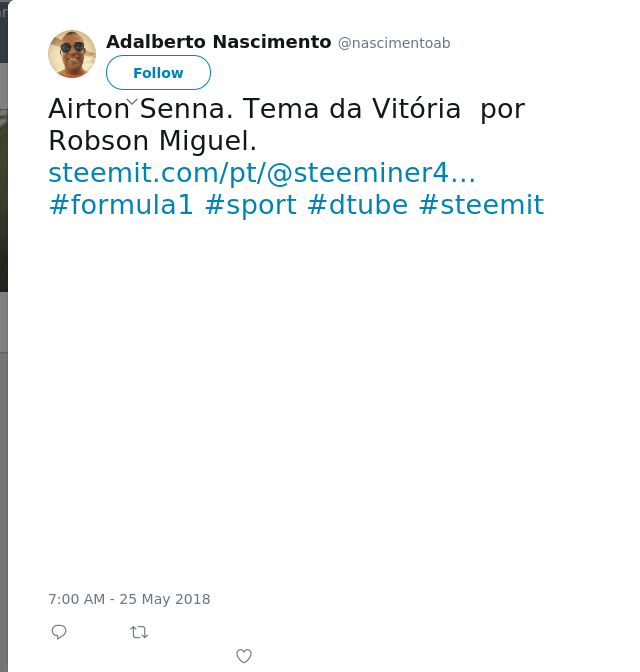 Airton Senna. Tema da Vitória  por Robson Miguel.