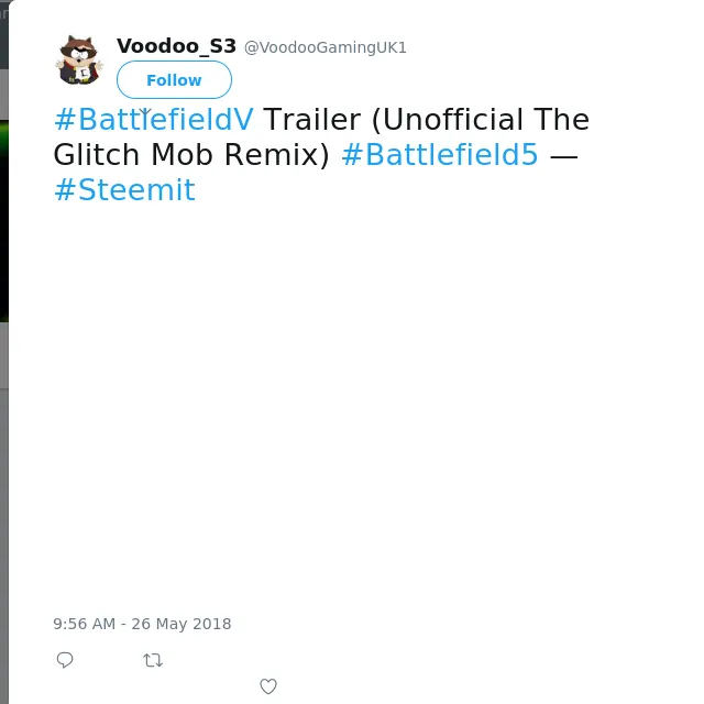 #BattlefieldV Trailer (Unofficial The Glitch Mob Remix) #Battlefield5 — #Steemit