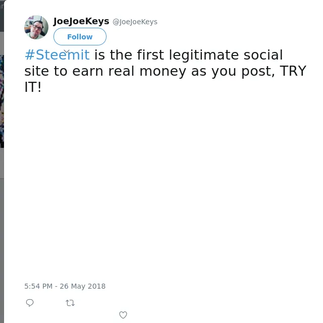 #Steemit is the first legitimate social site to earn real money as you post, TRY IT!