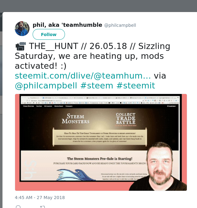 📹 THE__HUNT // 26.05.18 // Sizzling Saturday, we are heating up, mods activated! :)