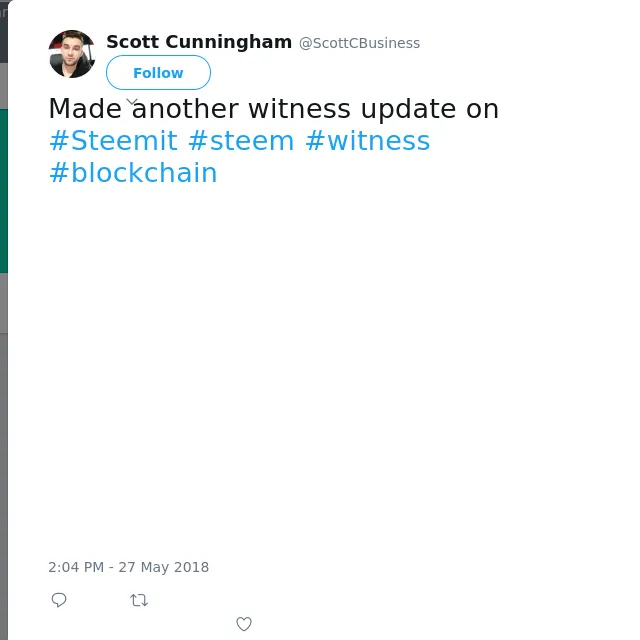 Made another witness update on #Steemit #steem #witness #blockchain