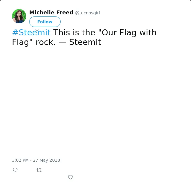 #Steemit This is the "Our Flag with Flag" rock. — Steemit
