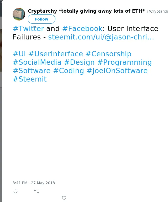 #Twitter and #Facebook: User Interface Failures -