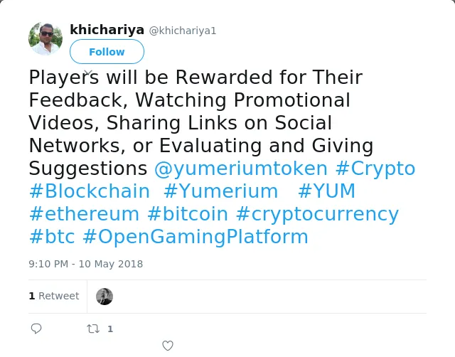 RT @khichariya1: Players will be Rewarded for Their Feedback, Watching Promotional Videos, Sharing Links on Social Networks, or Evaluating…