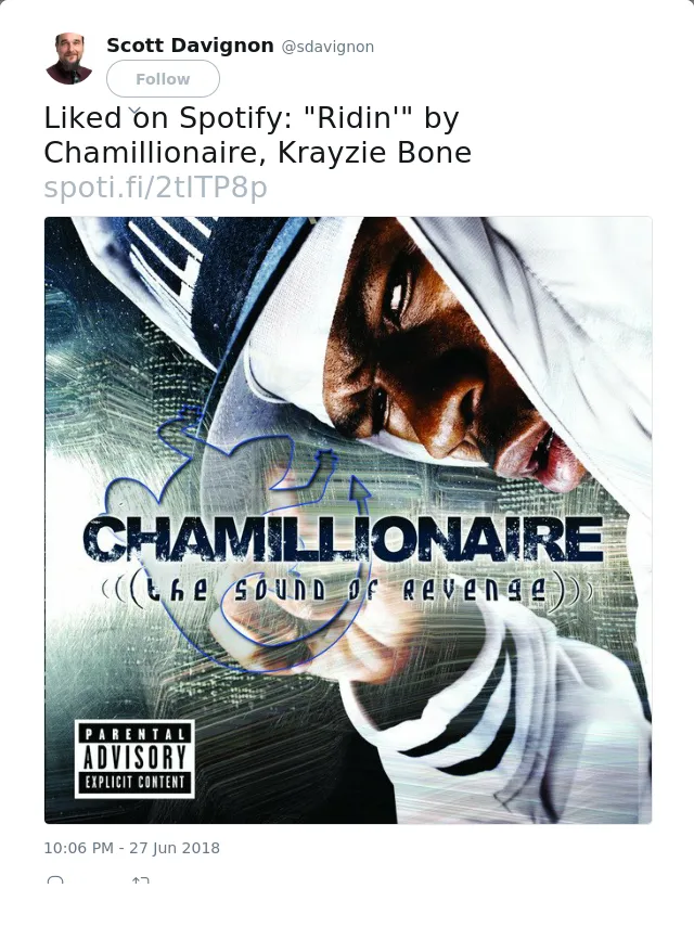 Liked on Spotify: "Ridin'" by Chamillionaire, Krayzie Bone