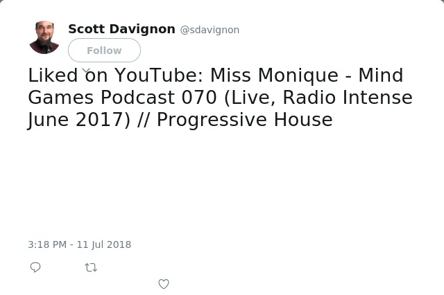 Liked on YouTube: Miss Monique - Mind Games Podcast 070 (Live, Radio Intense June 2017) // Progressive House