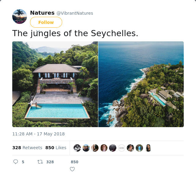RT @VibrantNatures: The jungles of the Seychelles.