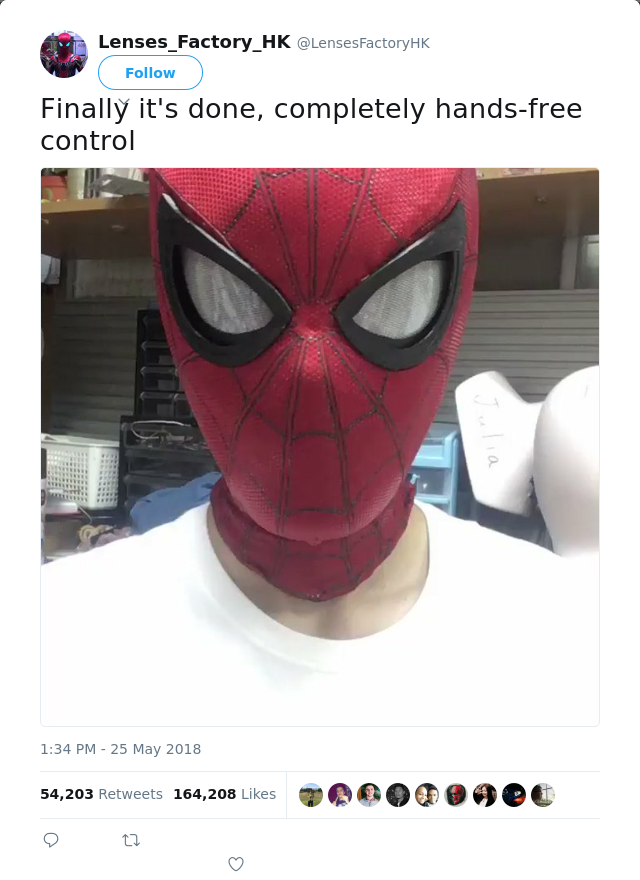 RT @LensesFactoryHK: Finally it's done, completely hands-free control