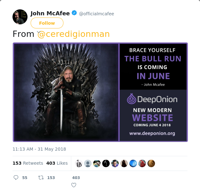 RT @officialmcafee: From @ceredigionman