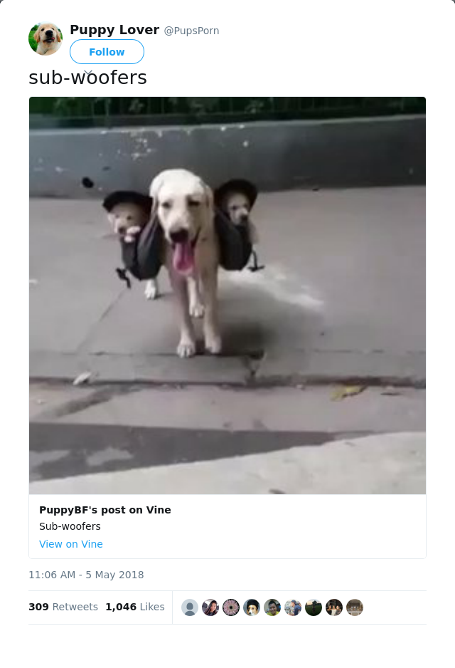 RT @PupsPorn: sub-woofers