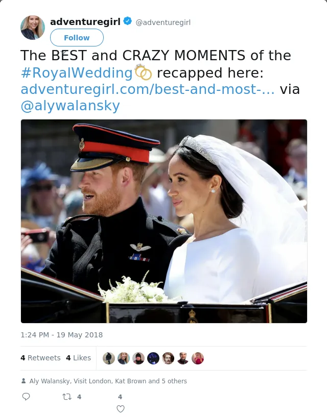 RT @adventuregirl: The BEST and CRAZY MOMENTS of the #RoyalWedding recapped here: