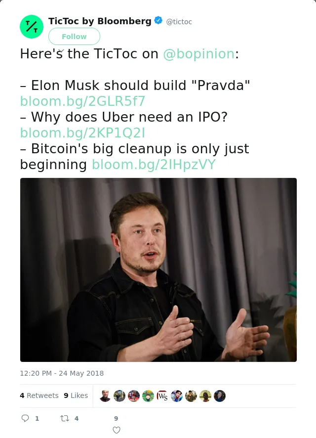 RT @tictoc: Here's the TicToc on @bopinion:

– Elon Musk should build "Pravda"