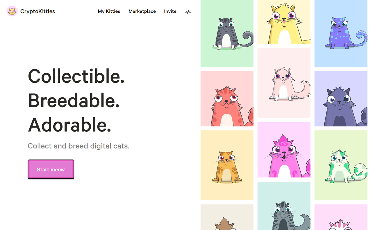 스팀판 '크립토키티 (CryptoKitties)' 를 만들고 있습니다.