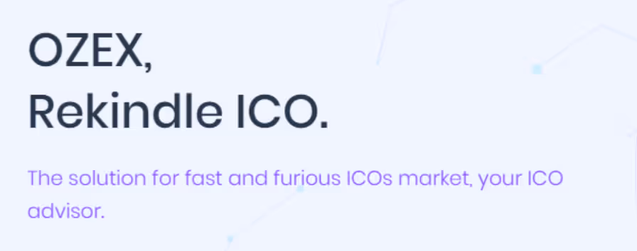 OZEX, YOUR ICO ADVISOR