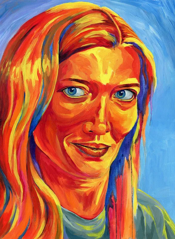 My entry for 4rd Art-Trail Contest — Self-portrait in bright colors