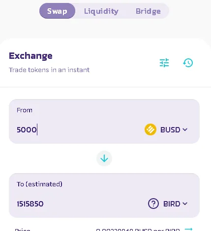 New Trading Pairs on #PancakeSwap BIRD/BUSD
