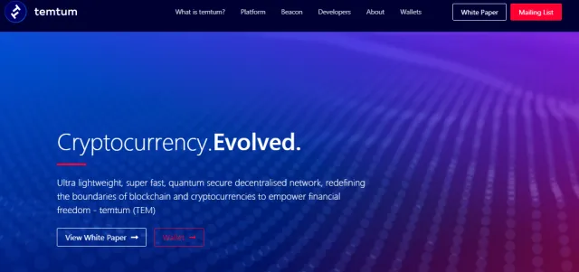 TEMTUM : The Purpose Built Cryptocurrency