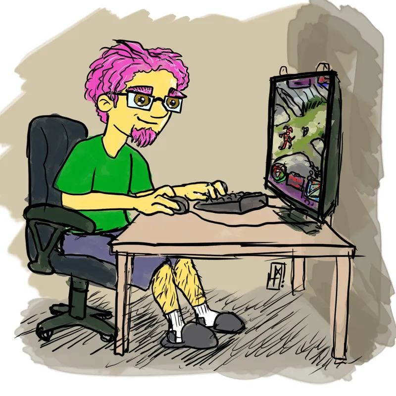 Illustration of my friend Luis3D for his brithday in september