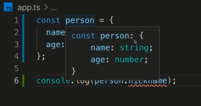 Typing the person object in TypeScript