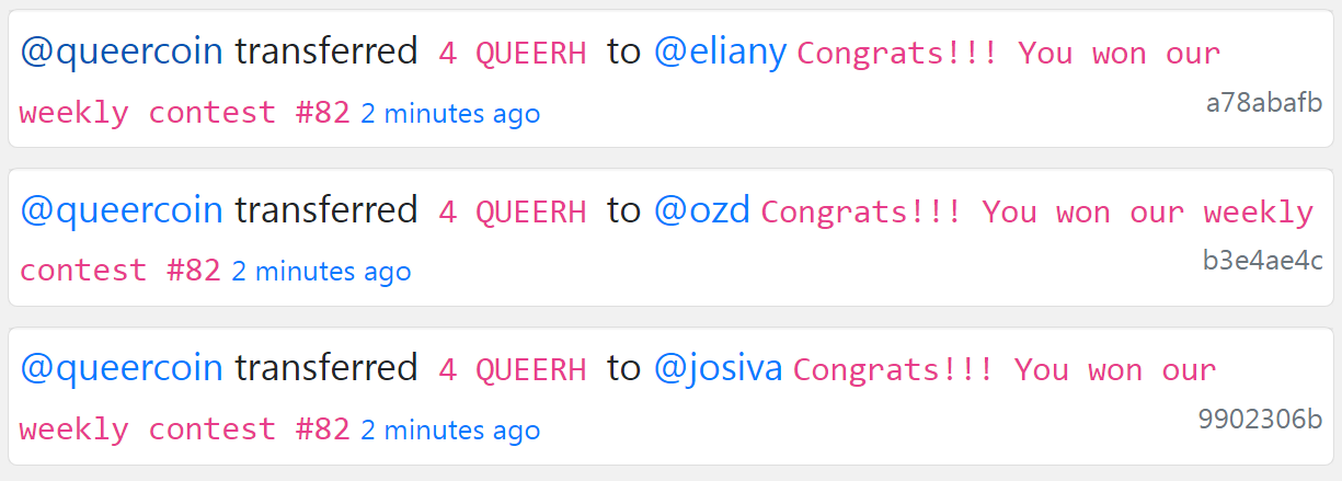 QUEER rewards QC Contest 82