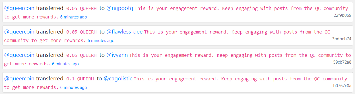 Engagement and sharing rewards