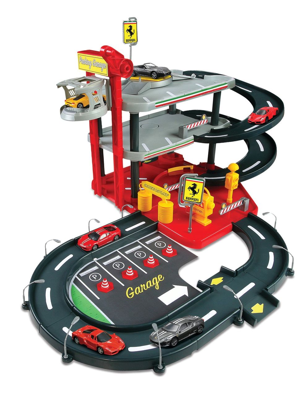 BBURAGO Ferrari Race & Play garaz-jak-vybrat-autodrahu