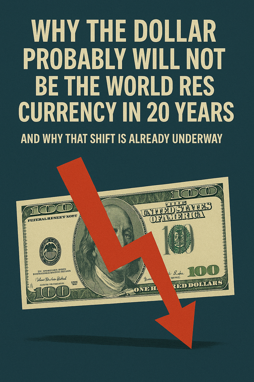 Why the Dollar Probably Will Not Be the World Reserve Currency in 20 Years. And Why That Shift Is Already Underway.