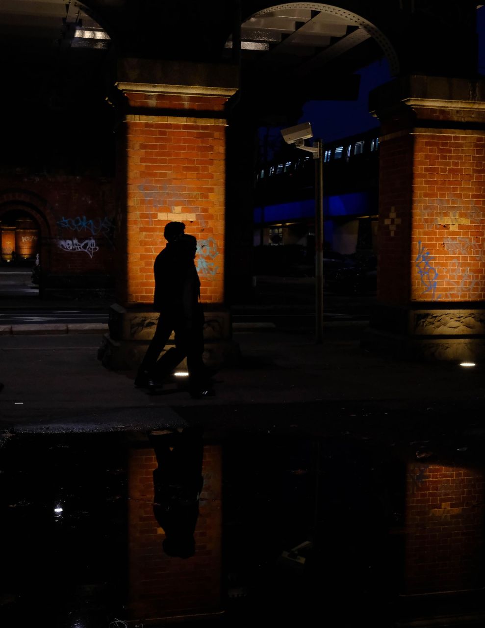 A Puddle under a train line.....