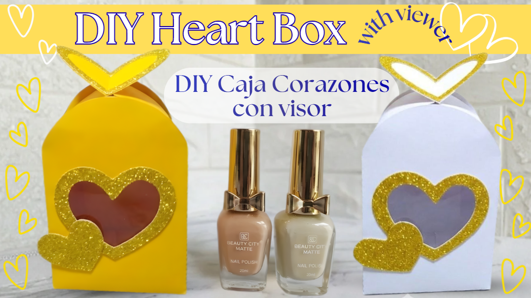 Model No. 01 Hearts Box with Window - Modelo Nro. 01 Caja Corazones con Visor 