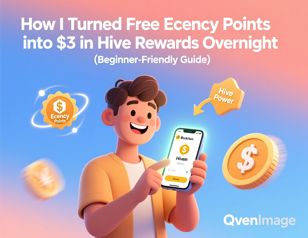 How I Turned Free Ecency Points into $3 in Hive Rewards Overnight (Beginner-Friendly Guide)