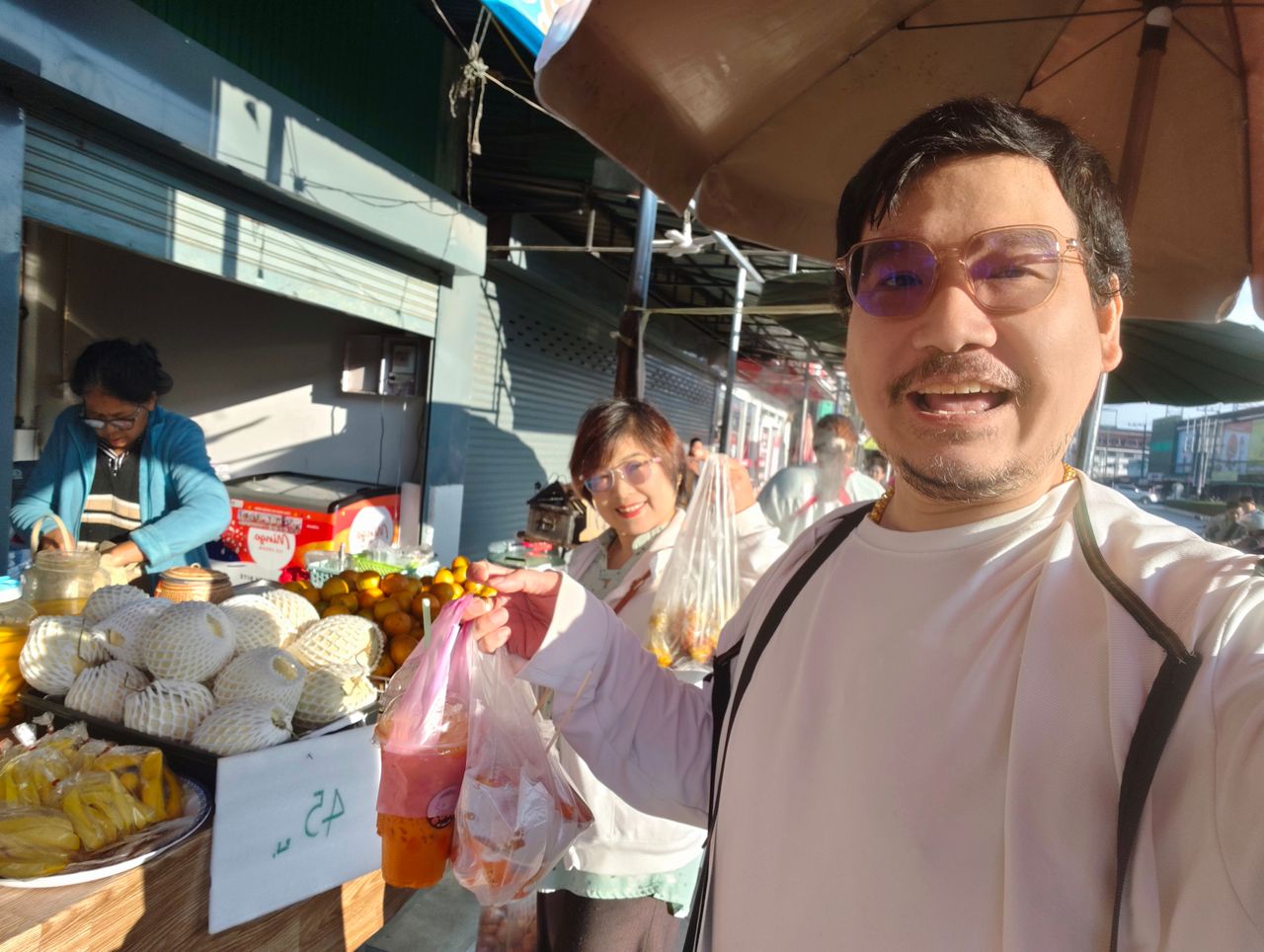 Run errands, walk around and simple shopping in downtown with my wife.