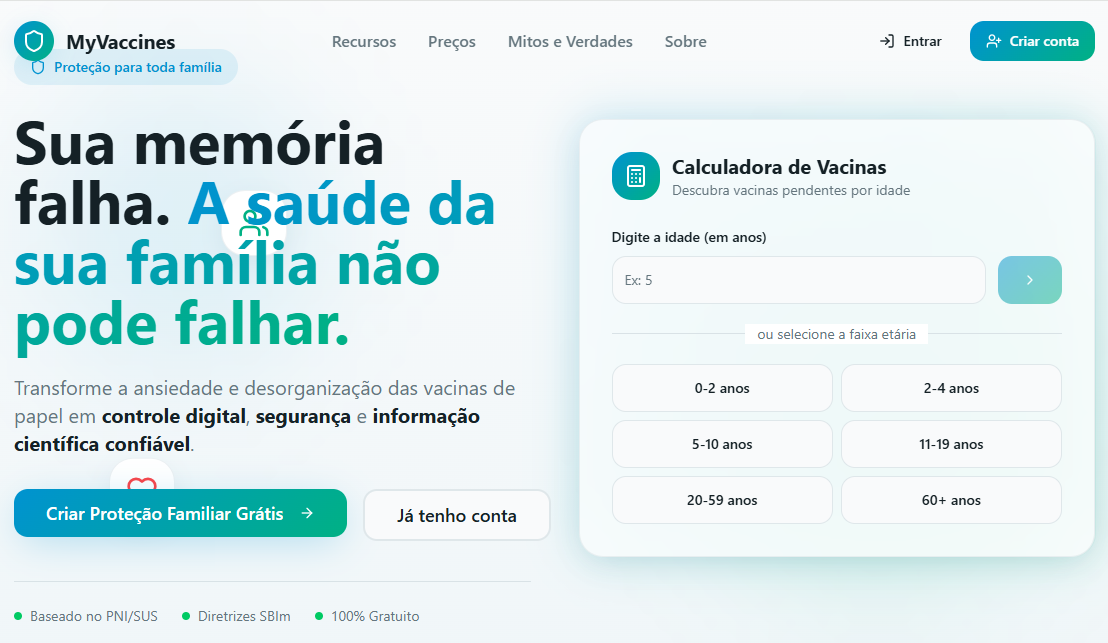 MyVaccines - Gestão de Imunização Familiar