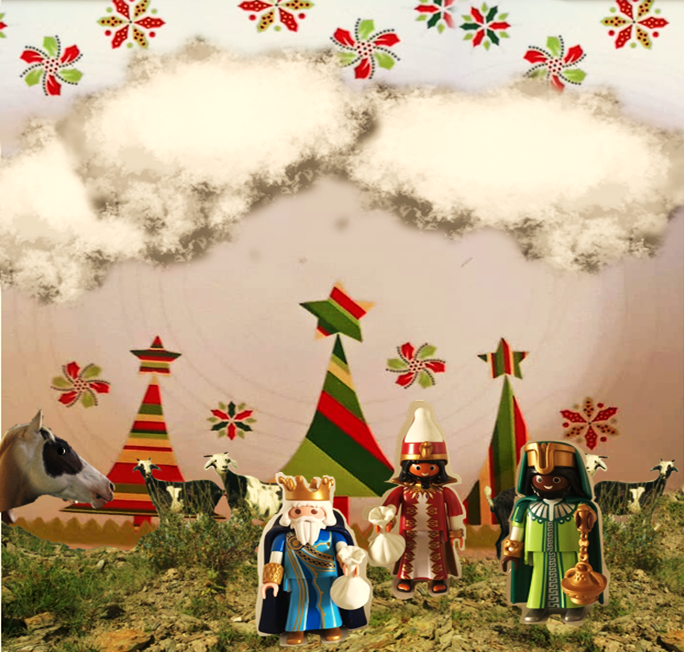 Arriban los Tres Reyes Magos-Collage Libre