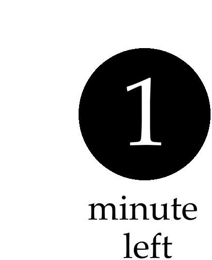 5 Minutes Free Writing - A Minute Left