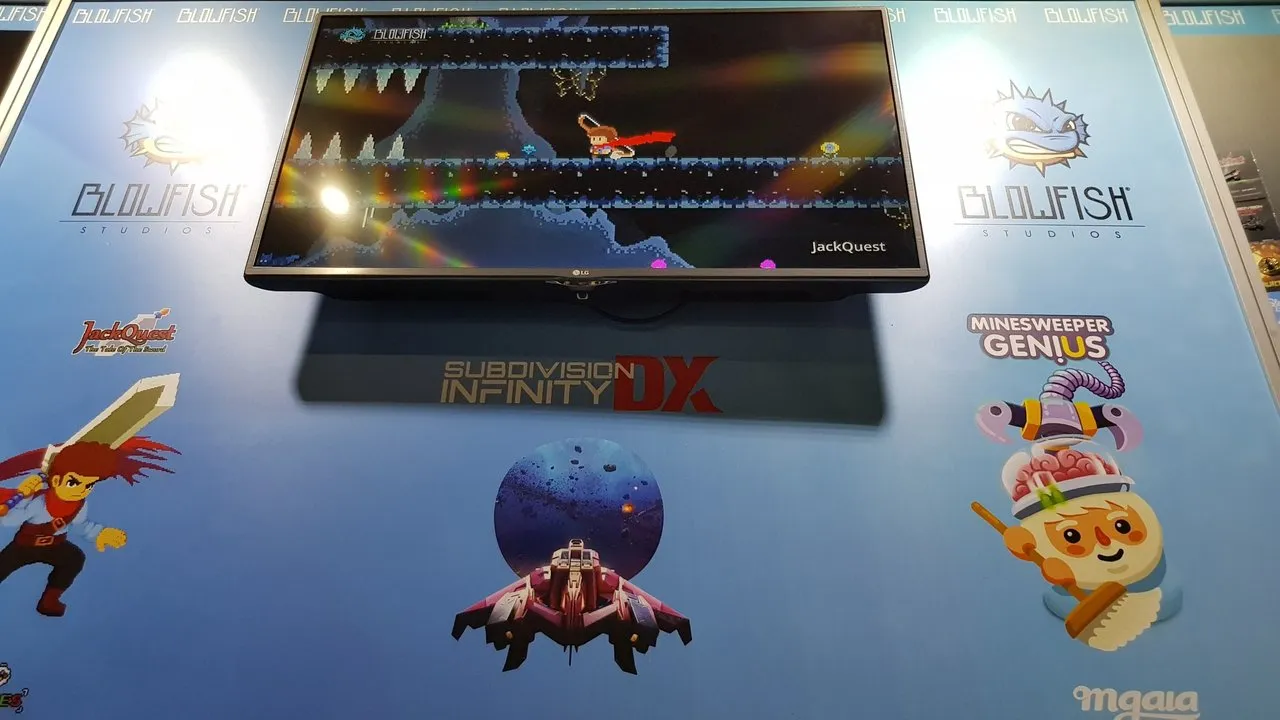 JackQuest on the big screen at PAX Rising