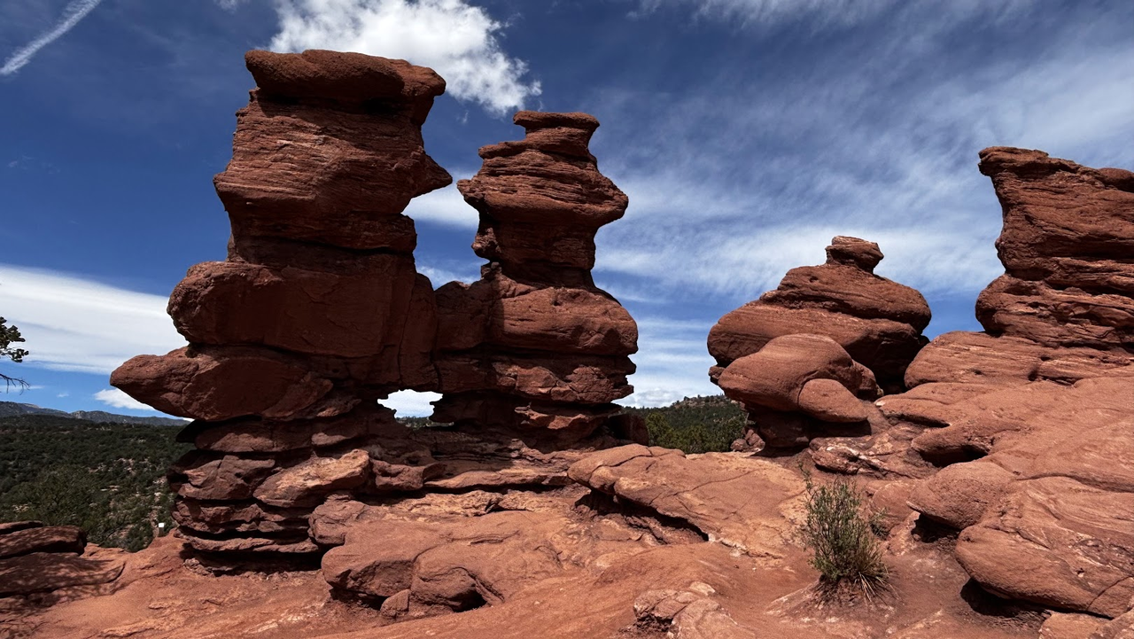 Siamese Twins. The rock window between the twins is where I took the photo that opens this post