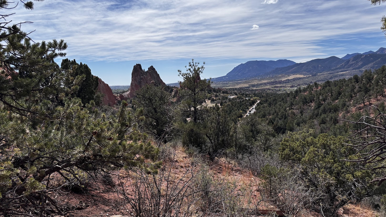 Note the background - flat Great Plains on the left suddenly rise to Rocky Mountains on the right