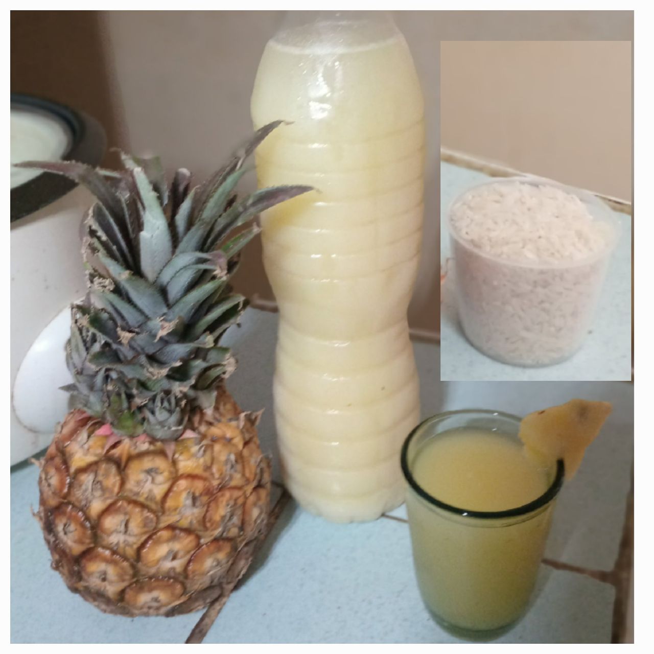[Esp/Engl] Refreshing Pineapple 🍍 and Rice Drink: A Creamy Tropical Delight