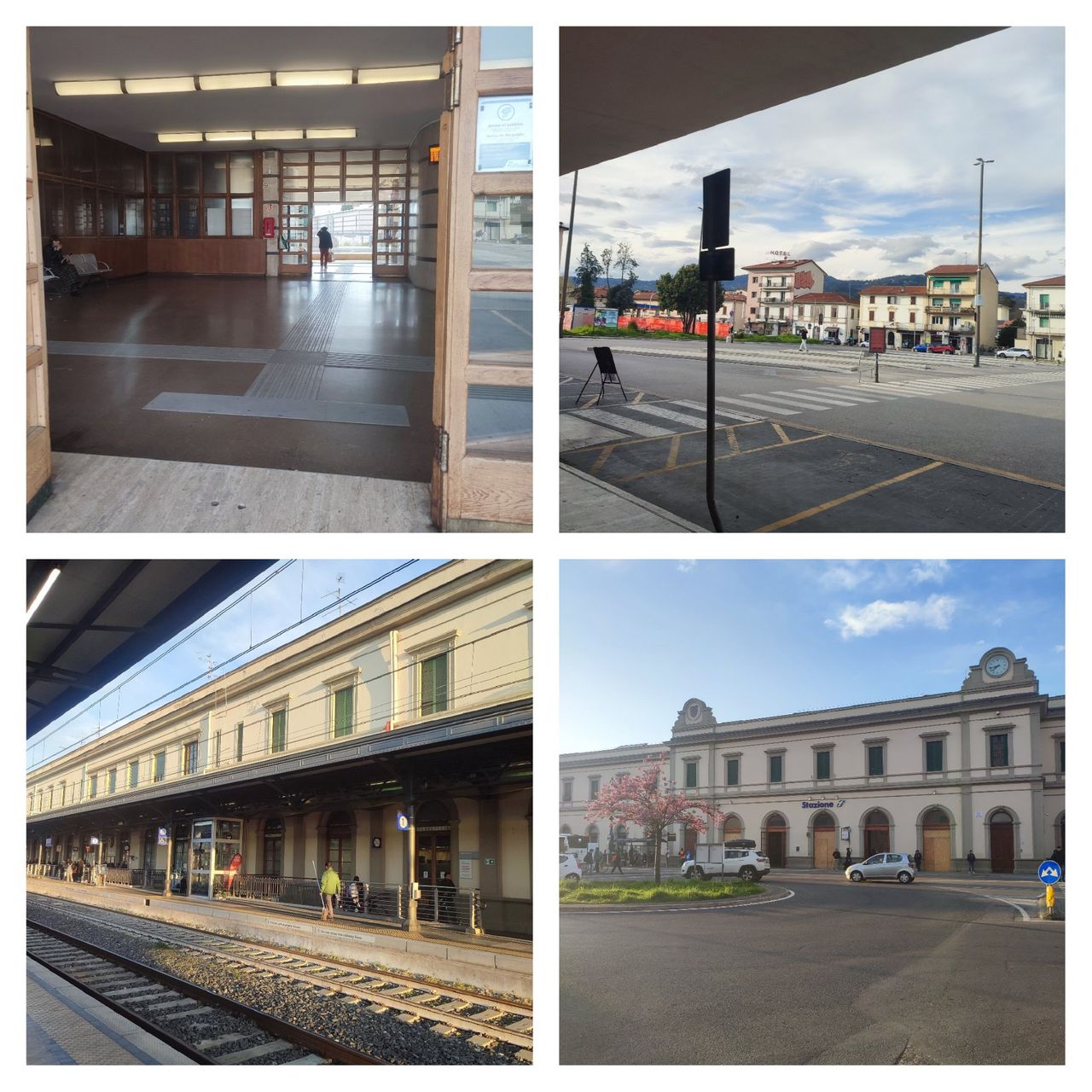 Travel between the stations of Pistoia and Montecatini./ Viaje entre las estaciones de Pistoia y Montecatini. 